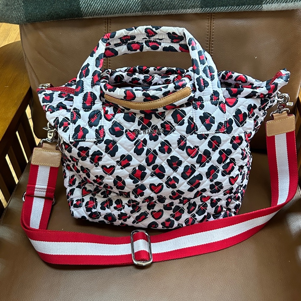 MZ Wallace Retro Heart leopard  Metro Tote Medium size. Excellent - Picture 3 of 12
